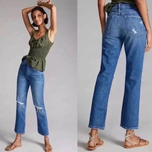 MOTHER Superior Womens Jeans Straight Tomcat Playing With Scissors 27 B1370 - Picture 1 of 7